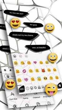 Sms Black and White keyboard Theme screenshot 3