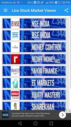 Live Stock Market -BSE NSE Market Viewer screenshot 1
