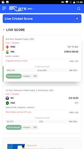 CricTime - Live Cricket Scores & News and Videos screenshot 3