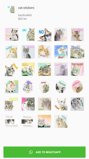 Funny Cat stickers - WAstickerapps स्क्रीनशॉट 6