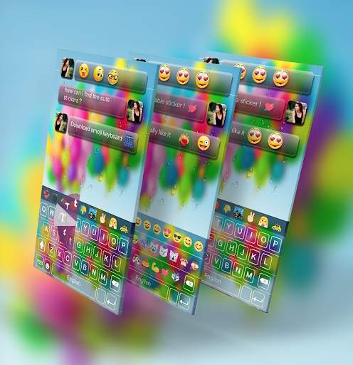 Color Bubble Keyboard Theme - Bubble Love Keyboard screenshot 1