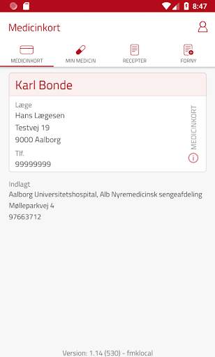 Medicinkortet screenshot 1