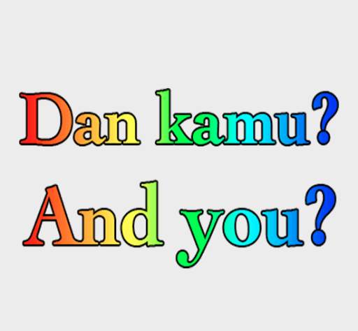 English Indonesian Rainbow Sticker For WhatsApp screenshot 7