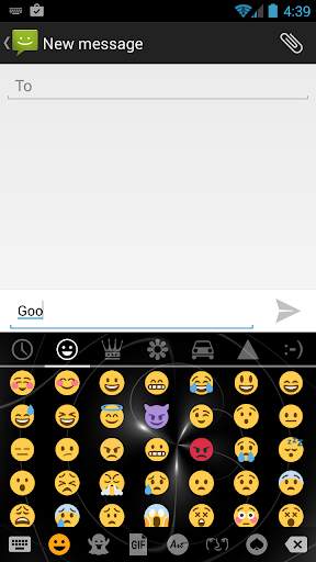 Spheres Black Emoji Keyboard screenshot 3