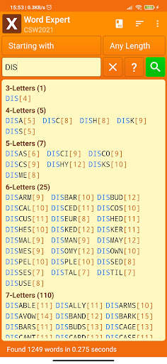 Word Expert (for SCRABBLE) screenshot 3