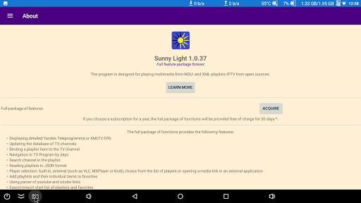 Sunny Light - M3U & XML Player screenshot 12