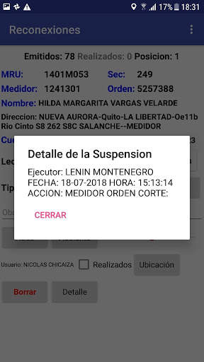 Sistema para Reconexiones SAP 1 تصوير الشاشة