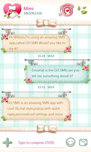 GO SMS PRO MARRY ME THEME screenshot 2