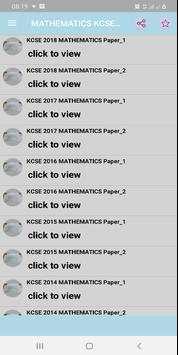 MATHEMATICS K. C. S. E PASTPAPERS & ANSWERS скриншот 1