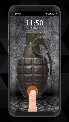 Hand Grenade Lock Screen 2018 1 تصوير الشاشة