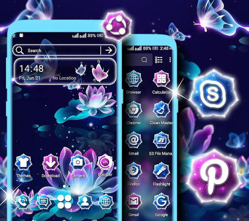 Neon Lotus Launcher Theme screenshot 2