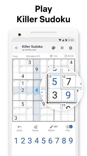 Killer Sudoku by Sudoku.com screenshot 1