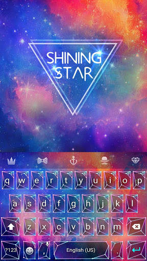 Glitter Shiny Star Keyboard Theme For Facemoji✨ screenshot 2