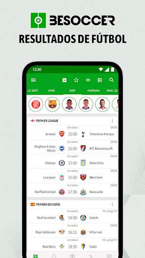 BeSoccer  Resultados de Fútbol screenshot 1