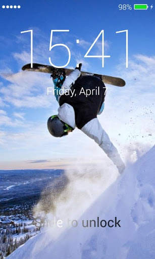 Snowboarding Lock Screen screenshot 1