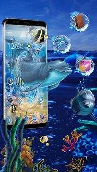 3D Pretty Dolphin Theme Blue Theme screenshot 2