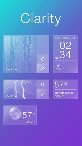 Clarity GO Weather Widget Theme screenshot 1