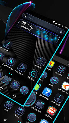 Cool Black Launcher Theme скриншот 3