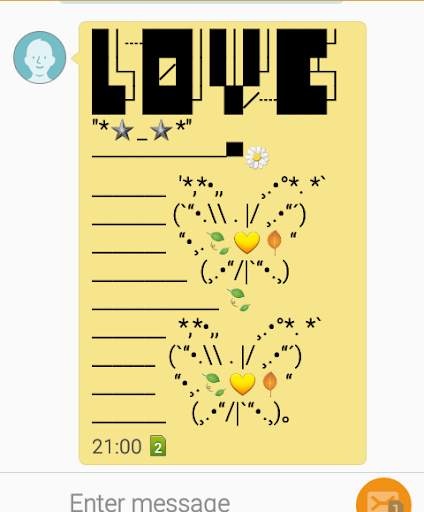 ASCII HEARTS:Send ASCII Hearts styles for free screenshot 5