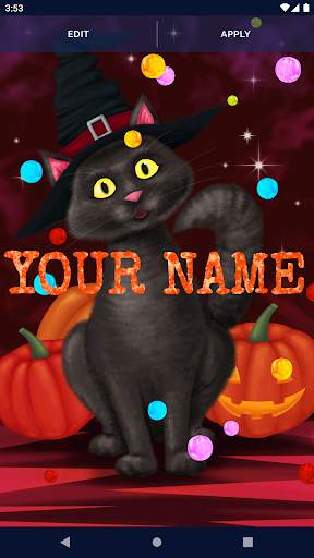Halloween Black Cat Wallpaper 2 تصوير الشاشة