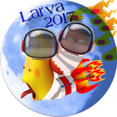 scary larva icon