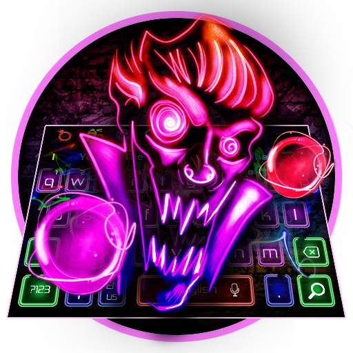 Neon Ghost Keyboard Theme 10001002