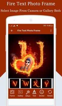 Fire Text Photo Frame screenshot 4