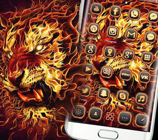 Red Fire Lion Theme screenshot 2