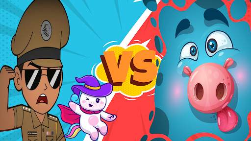Little singham game Unicorn Singham in candy trap screenshot 8