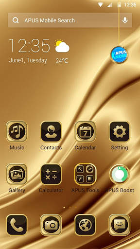 Golden Silk APUS Launcher Theme screenshot 1