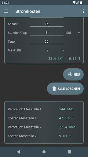 Stromkosten screenshot 2
