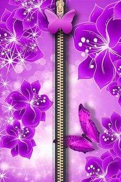 Butterfly Zipper Lock Screen screenshot 2