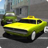 Modern taxi racing 3D logo