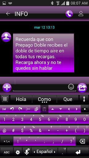 THEME FOR AI TYPE BLACK PURPLE screenshot 5