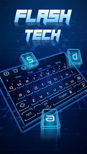 Flash Tech Hologram Keyboard Theme स्क्रीनशॉट 1