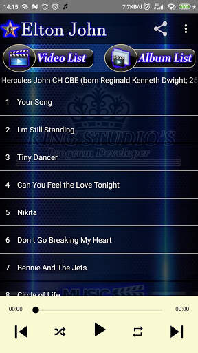 ELTON JHON - Offline MP3 & Video Album Collection screenshot 12
