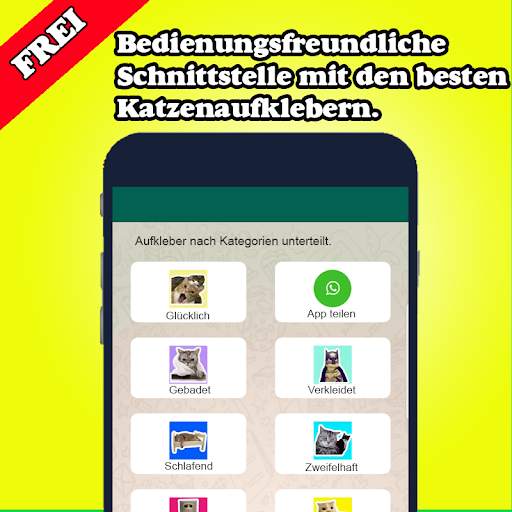 Katzen-Aufkleber für Chat WAStickerApps 2020 screenshot 2
