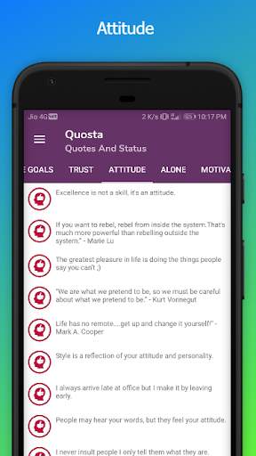 Quosta : Best Quotes and Status from over Internet screenshot 6
