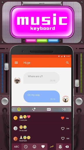 Music Emoji Keyboard Theme screenshot 2