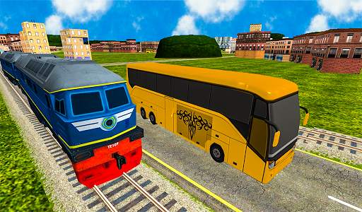 Autobús Vs Indian Train Furious Racing 2020 screenshot 4