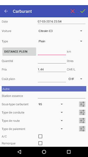 Mes voitures - Carburant,coûts screenshot 3