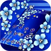Blue Flower Glitter Diamond Business Theme on 9Apps