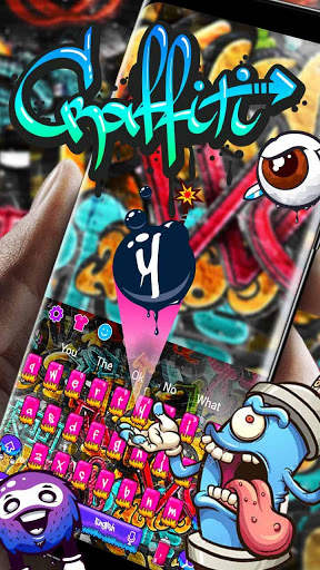 Wall Street Graffiti Keyboard Theme screenshot 1