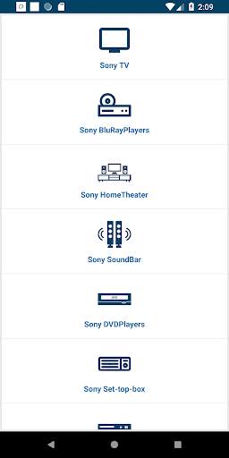 Sony Remote Control screenshot 1