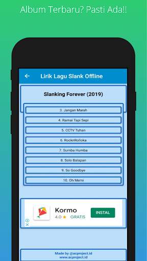 Lirik Lagu Slank Offline 3 تصوير الشاشة