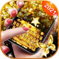 Gold Keyboard Theme - Gold Diamond Keyboard 2021