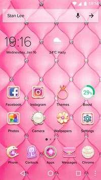 Luxury Theme - Pink Diamond Wallpaper & Icons скриншот 1