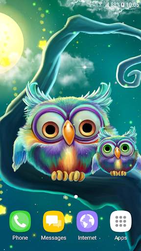 Cute Owls Live Wallpaper screenshot 1