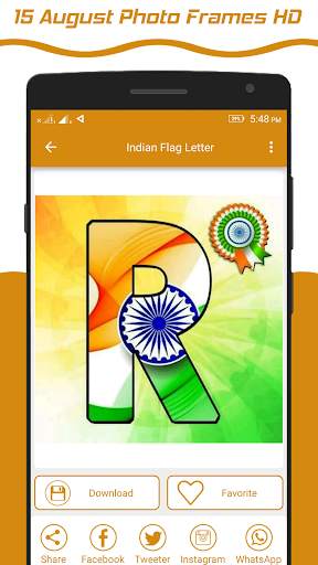 Indian Flag Latter Wallpaper , Flag Photo Frame screenshot 1