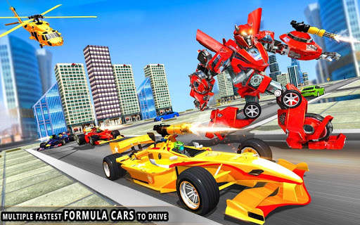 Formula Car Robot Game: Stunt Car Racing Simulator screenshot 1